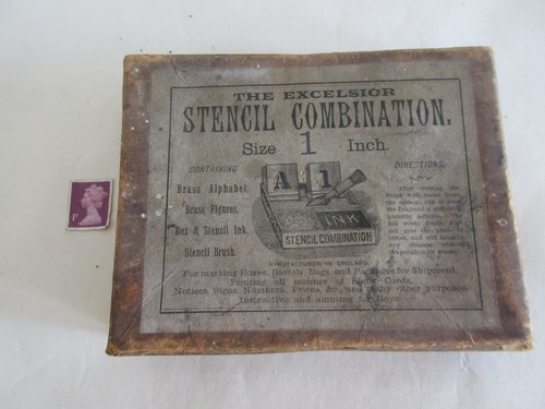 Vintage brass stencil - vintage, set