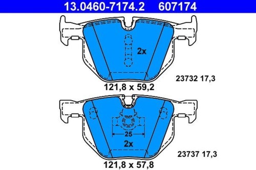 Disc brake pad set ate - disc,