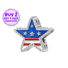 USA Flag Star Charm, USA Flag