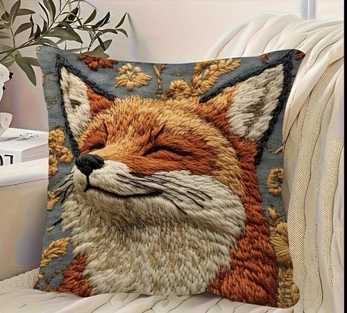Snooty fox cushion - snooty, retro