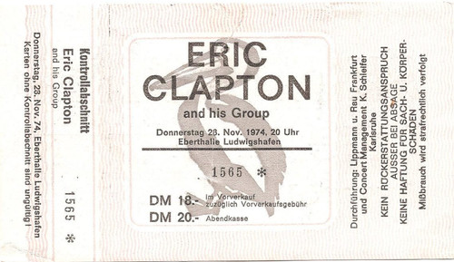Eric clapton concert - clapton, 1974