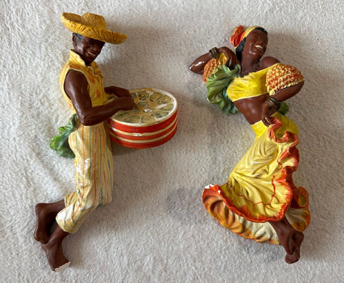 Bossons chalkware heads - chalkware,