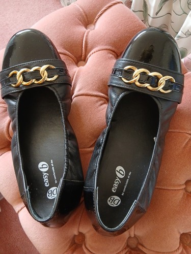 Ladies easyb black leather - leather, and