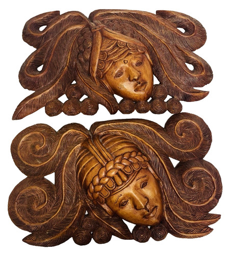 Pair hand carved - hand, african