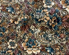 Crowson Fabric 80’s Teal &