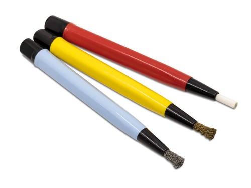 Scratch brush pen - set,, brass