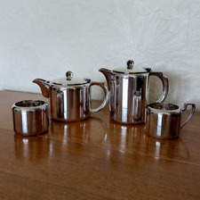 Silver Plate Tea Set - Vintage Elkington teapot/water pot/sugar bowl/milk jug