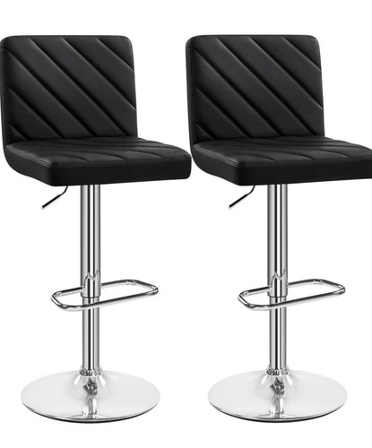 Black faux leather - faux, bar