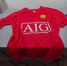 Unofficial Ronaldo 7 Red Football Shirt AIG Style Adult L 22x27