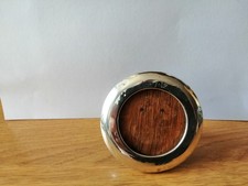 Circular Silver Photograph Frame, hallmarked London 1910 wooden trestle back.