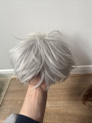 White short spiky - spiky, wig