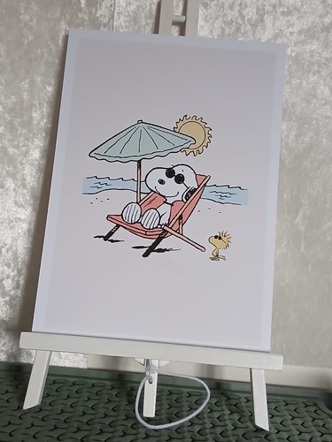 Snoopy art print holiday - a4,