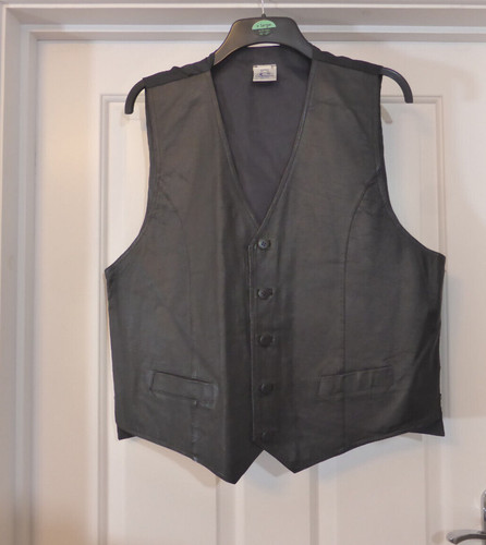 Vintage leather black - black, biker