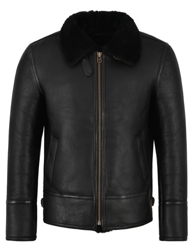 Men black fur shearling - men's,