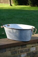 Large Oval Zinc Garden Flowers Plants Herbs Planter 58cm