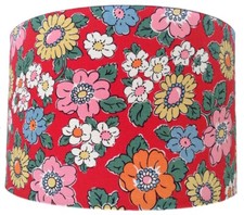 Lampshade Cath Kidston Camden Red Fabric Table Floor Drum Ceiling HANDMADE