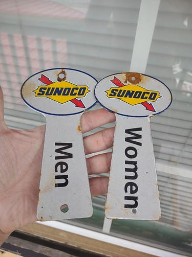 Vintage sunoco restroom key - restroom,