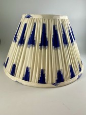 Dark Blue Cream Ikat Print