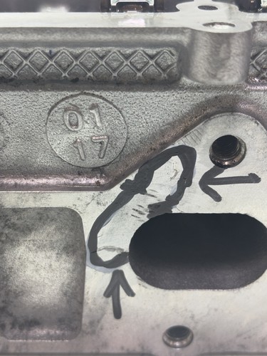 Defective cylinder head