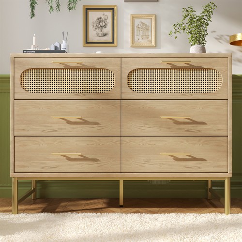 Rattan sideboard cabinet - rattan, 6