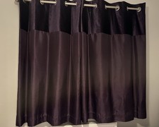 Next - Eyelet Lined Curtains in Deep Purple. Size 53 inch Width X 54 inch Drop.