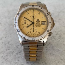 Vintage Tag Heuer 2000 Chronograph 274.006 Quartz Two-Tone Quickset Date Watch