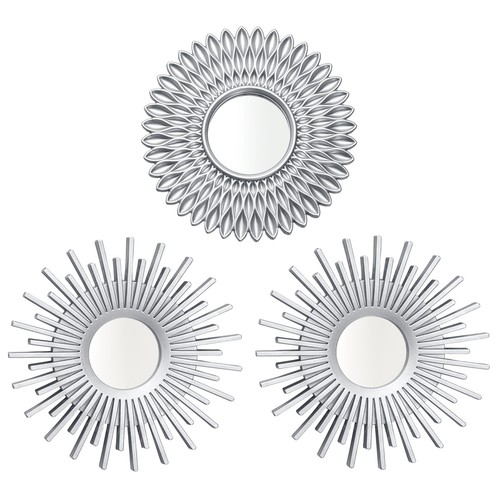 Wall mirrors pack round - pack, 3