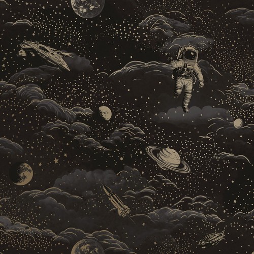 Black gold space - gold, wallpaper