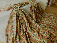 Whiteheads Pair Curtains Thick Matte Cotton FRENCH ANTIQUE STYLE 83"D 77"W 3KG