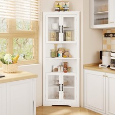 67 Inch Corner Cabinet with 4