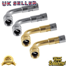 2PCS 90 Degree Angle Tyre Valve Extension Adaptor Motorcycle Motorbike Car Bike