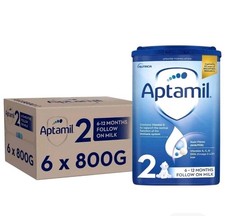 6 x 800g Aptamil 2 Follow On Baby Milk Suitable For 6-12 Months Formula