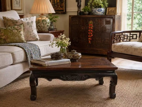 Antique chinese rosewood low - rosewood,