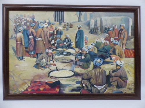 Oil painting arab men - painting,