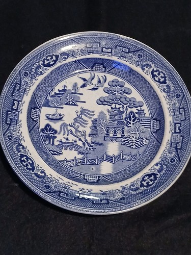 Antique willow pattern plate - antique,,