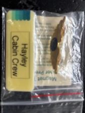 rare Vintage xl (excel) Airways CABIN CREW stewardess name badge & wings