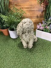 STONE GARDEN KING CHARLES/COCKER SPANIEL DOG STATUE GIFT ORNAMENT