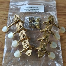 Used 00s Schaller MG4 F Style Mandolin Tuners Machine Heads 8 String Set #2