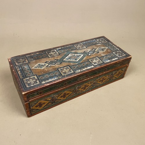 Hand painted wooden box - painted,