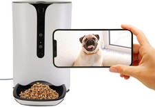 Lentek Smart Automatic Cat Feeder with 720p HD Video, 2-Way Audio, Automatic Pet