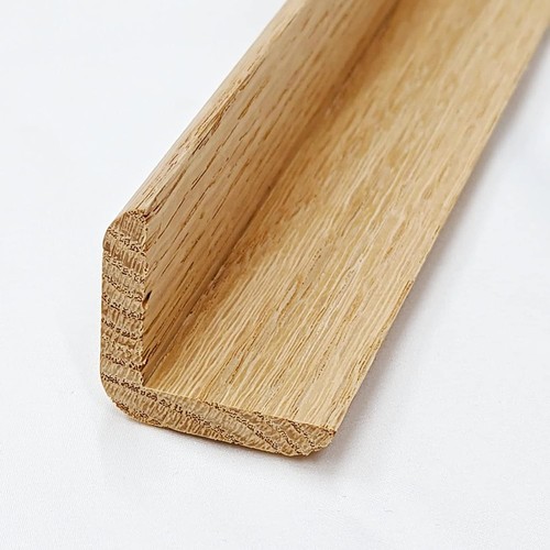 Solid oak finished - lip, over