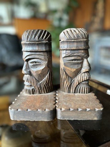 Pair vintage 1930s oak - pair, of