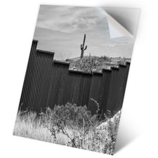 1 x Vinyl Sticker A2 - BW - USA Mexican Border Wall Mexico America #43696