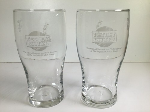 Tetley bitter pint glasses - 2,