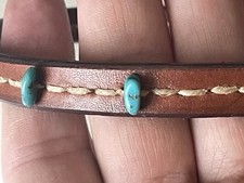 HENRY CUIR choker turquoise