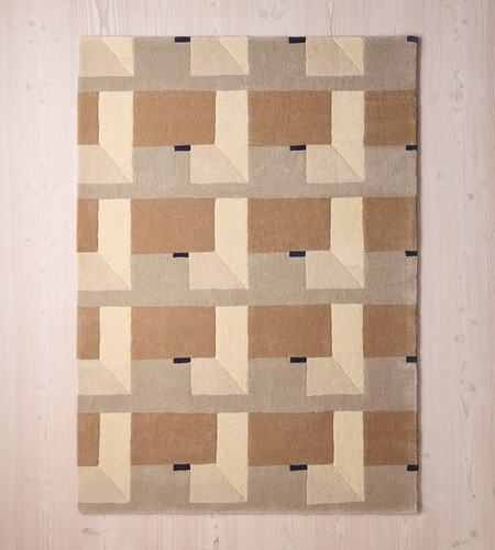 Hand tufted wool geometric - wool,