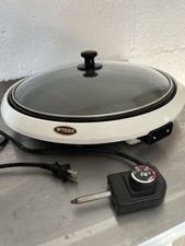 Tiger Teppanyaki Electric Grill Plate. Large 38cm Diameter Plate. US Plug 120V.
