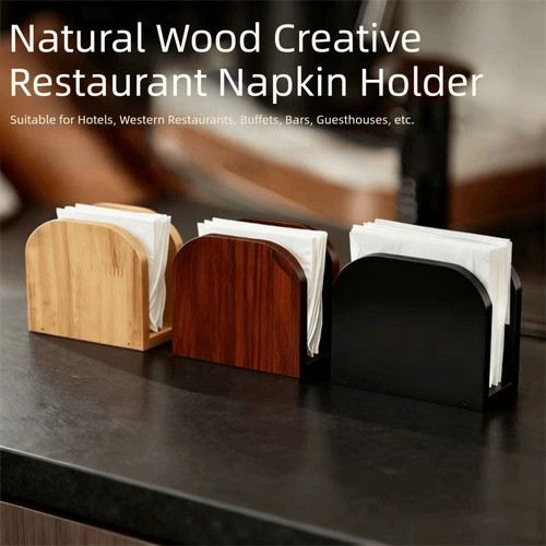 Non slip bottom wooden tissue - non-slip,