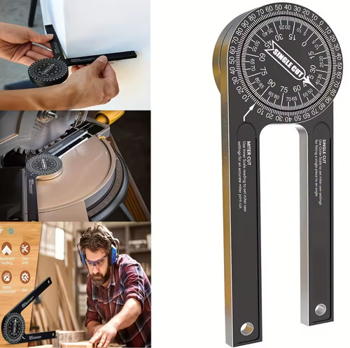 Aluminum miter saw protractor - aluminum,