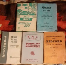  5 LORRY/VAN HANDBOOKS MANUALS  AUSTIN BEDFORD BMC COMMER MORRIS  FORDSON THAMES